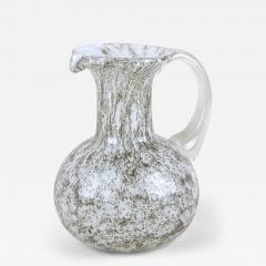 Mid Century Murano Glass Vase Glass Jug With Bubbles Italy circa 1960 - 3591017