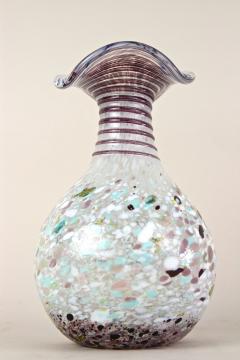Mid Century Murano Glass Vase Multicolored Italy circa 1950 - 4350785
