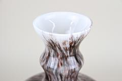 Mid Century Murano Glass Vase With Brown Grey Black Tones Italy circa 1970 - 4753430