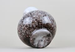 Mid Century Murano Glass Vase With Brown Grey Black Tones Italy circa 1970 - 4753439
