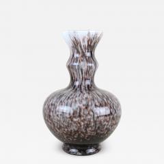 Mid Century Murano Glass Vase With Brown Grey Black Tones Italy circa 1970 - 4753512
