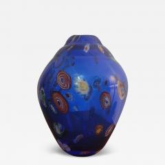 Mid Century Murano Millefiori Style Art Glass Vase - 4130350