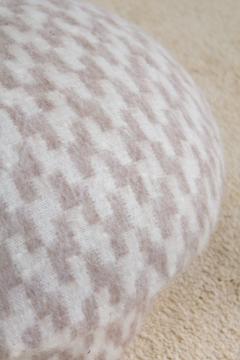 Mid Century Mushroom Ottoman in Textured Wool - 3518072