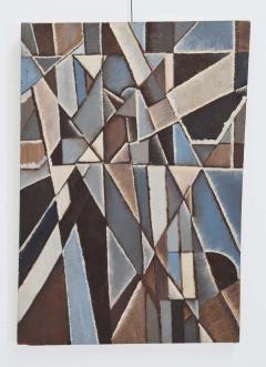 Mid Century New York School Abstract Modernist Cubist Oil Painting 1960s - 1303755