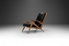 Mid Century Oak Lounge Chair for Souplina France circa 1950s - 3931754