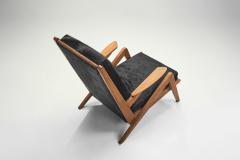 Mid Century Oak Lounge Chair for Souplina France circa 1950s - 3931758