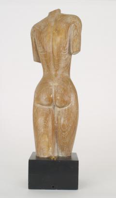 Mid Century Oak Nude Torso - 3206881