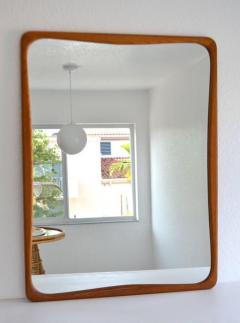 Mid Century Oak Rectangular Wall Mirror - 652048