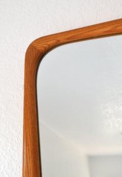 Mid Century Oak Rectangular Wall Mirror - 652049