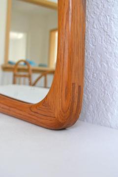 Mid Century Oak Rectangular Wall Mirror - 652050