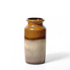 Mid Century Ochre Saffron Glazed Ceramic Umbrella Stand with Umber Detailing - 4162106