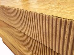 Mid Century Organic Modern Faux Bamboo and Burl Console Table or Sofa Table - 2233875