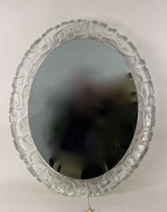 Mid Century Oval Acrylic Wall Mirror Illuminated Austria ca 1970 - 4279874