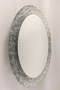 Mid Century Oval Acrylic Wall Mirror Illuminated Austria ca 1970 - 4279875
