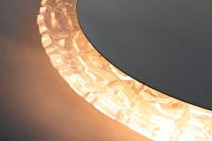 Mid Century Oval Acrylic Wall Mirror Illuminated Austria ca 1970 - 4279891