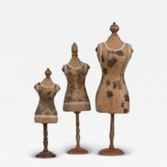 Mid Century Papier Mache Miniature Dress Forms - 4720842
