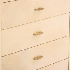 Mid Century Parchment Covered Commode or Night Stand C 1960  - 4739731