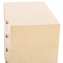 Mid Century Parchment Covered Commode or Night Stand C 1960  - 4739732