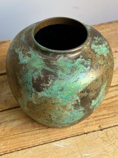 Mid Century Patinated Copper Vase - 4569287