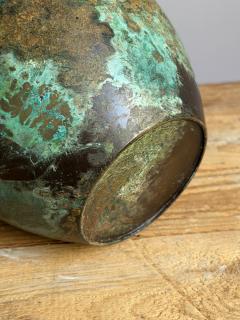 Mid Century Patinated Copper Vase - 4569288