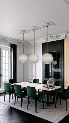 Mid Century Pendant Frosted Murano Glass by Angelo Brotto - 3414806