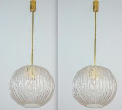 Mid Century Pendant Frosted Murano Glass by Angelo Brotto - 3414815