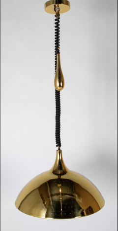Mid Century Pierced Brass Pendant Light in the Style of Paavo Tynell - 4591144