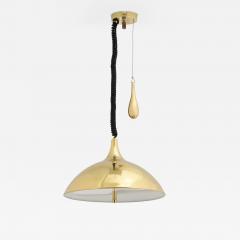 Mid Century Pierced Brass Pendant Light in the Style of Paavo Tynell - 4591503