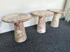 Mid Century Pink Marble Table Italy 1980s - 3511730