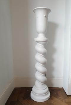 Mid Century Plaster column with uplighter France  - 3376929
