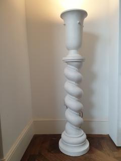 Mid Century Plaster column with uplighter France  - 3376930