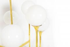 Mid Century Polished Brass Eight Light Chandelier by Gaetano Sciolari ca 1970s - 4501203