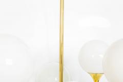 Mid Century Polished Brass Eight Light Chandelier by Gaetano Sciolari ca 1970s - 4501208