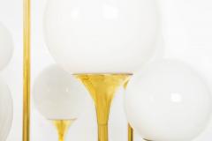 Mid Century Polished Brass Eight Light Chandelier by Gaetano Sciolari ca 1970s - 4501209