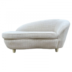 Mid Century Post Modern Kidney Shaped Chaise Lounge or Petite Sofa - 3114260