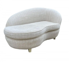 Mid Century Post Modern Kidney Shaped Chaise Lounge or Petite Sofa - 3114271