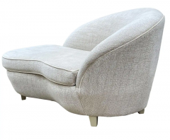 Mid Century Post Modern Kidney Shaped Chaise Lounge or Petite Sofa - 3114288