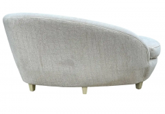 Mid Century Post Modern Kidney Shaped Chaise Lounge or Petite Sofa - 3114319