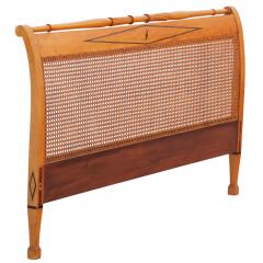 Mid Century Queen Headboard with Brass Inlay C 1940 - 4740549