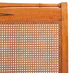 Mid Century Queen Headboard with Brass Inlay C 1940 - 4740551