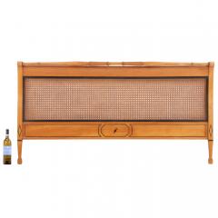 Mid Century Queen Headboard with Brass Inlay C 1940 - 4740554