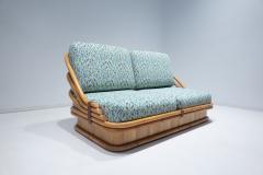 Mid Century Rattan Living Room Set with Coffee Table - 2906167