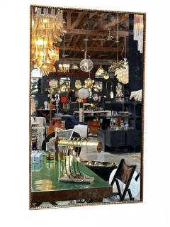 Mid Century Rectangular Brass Wall Mirror 1980s - 3307782