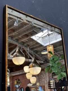 Mid Century Rectangular Brass Wall Mirror 1980s - 3307783