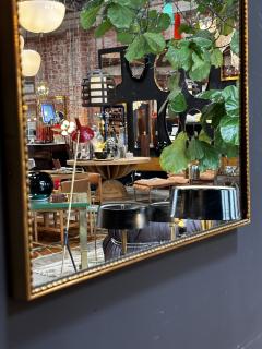 Mid Century Rectangular Brass Wall Mirror 1980s - 3307784