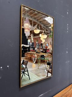 Mid Century Rectangular Brass Wall Mirror 1980s - 3307785