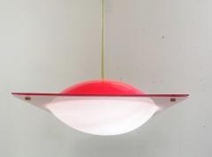 Mid Century Red Plexiglass Suspension Light - 2432101