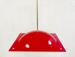 Mid Century Red Plexiglass Suspension Light - 2432103