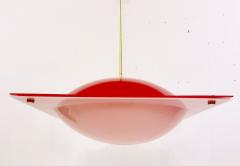 Mid Century Red Plexiglass Suspension Light - 2432104