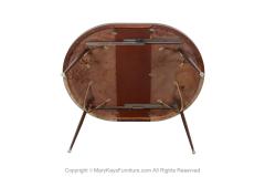 Mid Century Retro Laminate Circular Metal Base Expandable Table - 3909209